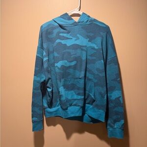 PINK Teal Camouflage Hoodie